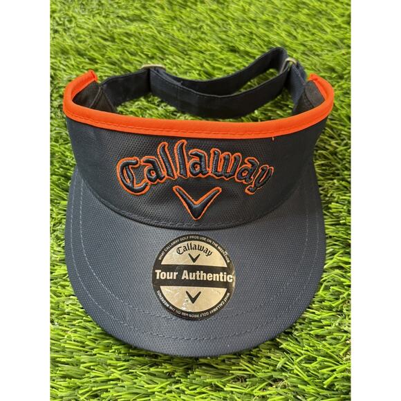 Callaway Golf Visor Navy Blue Orange X Hot Hex Black Tour Odyssey Adjustable - Picture 1 of 2